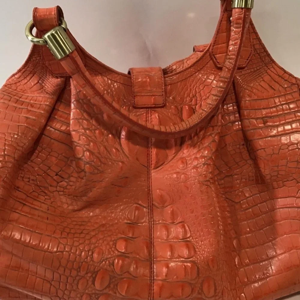 Women’s Brahmin Melbourne Satchel Orange Bag
